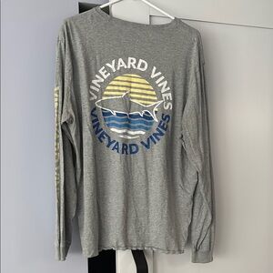 Vineyard Vines Gray Long Sleeve with Nautical Logo